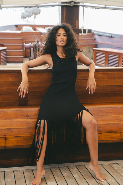 The Open Back Fringe Dress