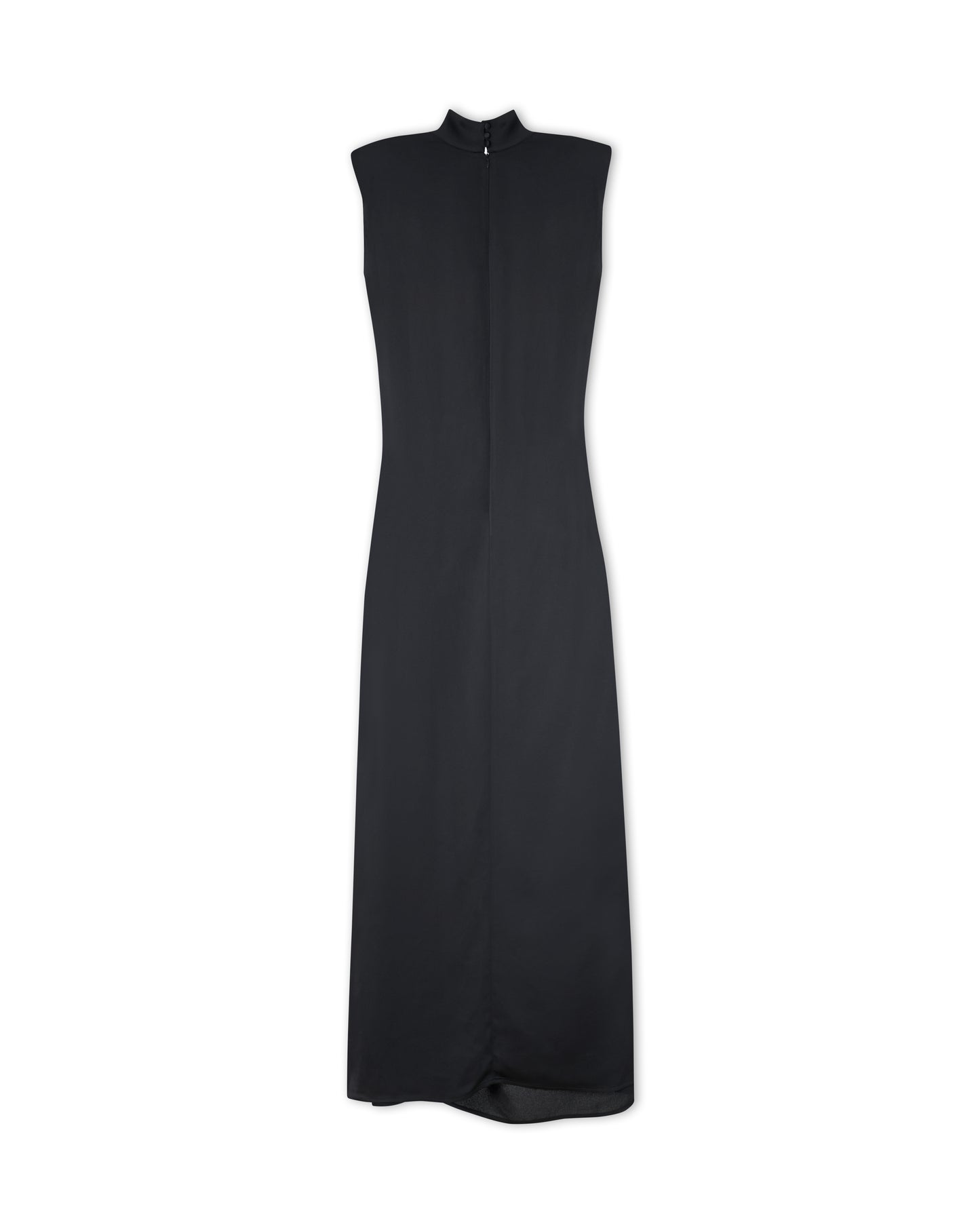 GERDA — Black Gold-Detail Slit Dress